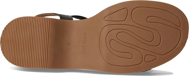 Gentle Souls by Kenneth Cole Dorris Women's Dress Sandals Black Leather : 7 M - Image 3