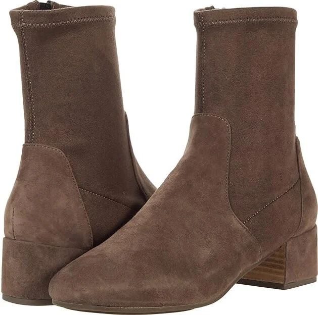 Gentle Souls by Kenneth Cole Ella Stretch Bootie Women's Shoes Almond : 6 M, Textile/Leather