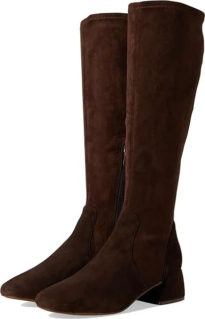 Gentle Souls by Kenneth Cole Emily Stretch Boot Women's Boots Chocolate Suede : 5.5 M, Leather/Suede