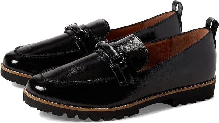 Gentle Souls by Kenneth Cole Eugene Lug Bit Women's Shoes Black 2 : 5 M, Leather
