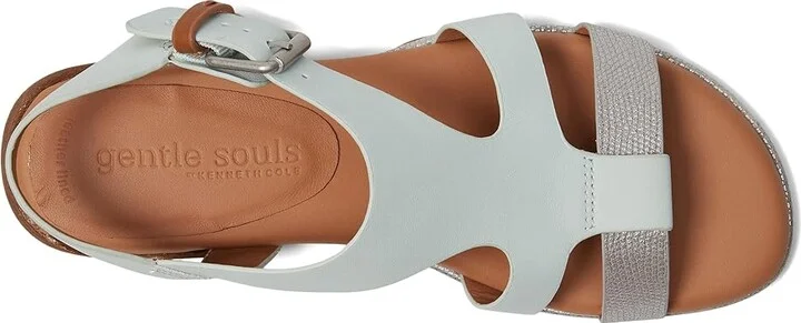 Gentle Souls by Kenneth Cole Haisley Women's Dress Sandals Light Blue Leather : 9 M - Image 2