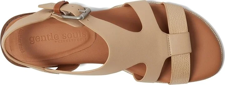 Gentle Souls by Kenneth Cole Haisley Women's Dress Sandals Sand Leather : 7 M - Image 2