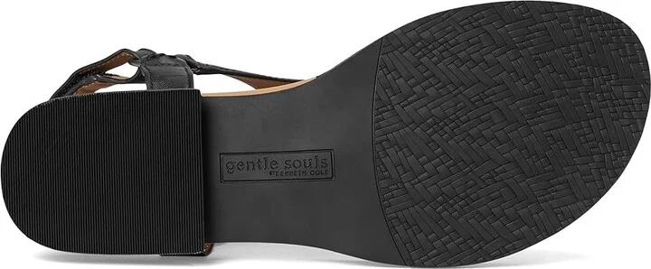 Gentle Souls by Kenneth Cole Holly Women's Dress Sandals Black Leather : 8.5 M - Image 3