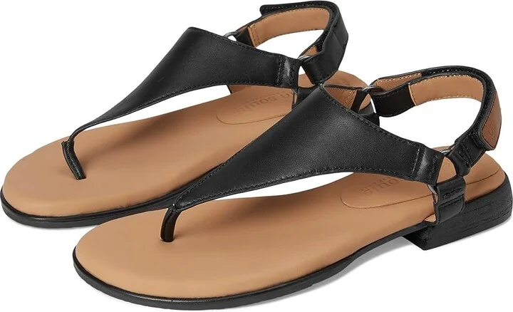 Gentle Souls by Kenneth Cole Holly Women's Dress Sandals Black Leather : 8.5 M