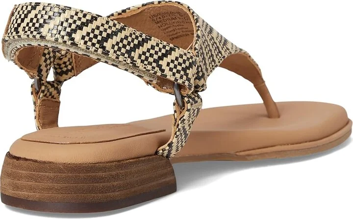 Gentle Souls by Kenneth Cole Holly Women's Dress Sandals Black/Tan Raffia : 10 M, Leather - Image 4