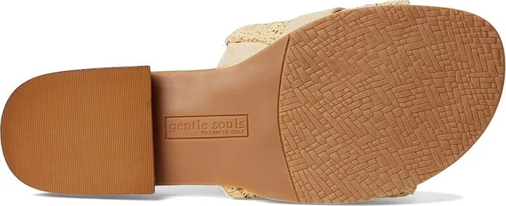 Gentle Souls by Kenneth Cole Hudson Women's Dress Sandals Natural Raffia : 11 M, Leather - Image 3