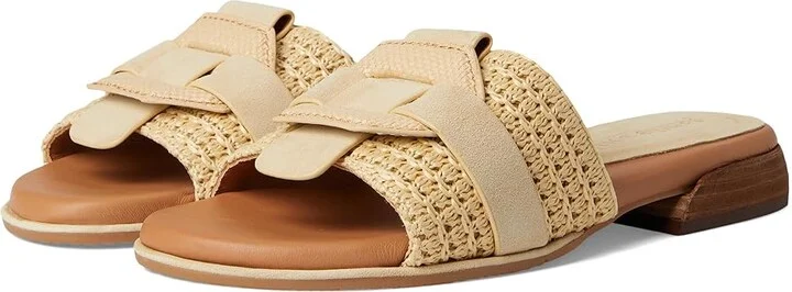 Gentle Souls by Kenneth Cole Hudson Women's Dress Sandals Natural Raffia : 11 M, Leather