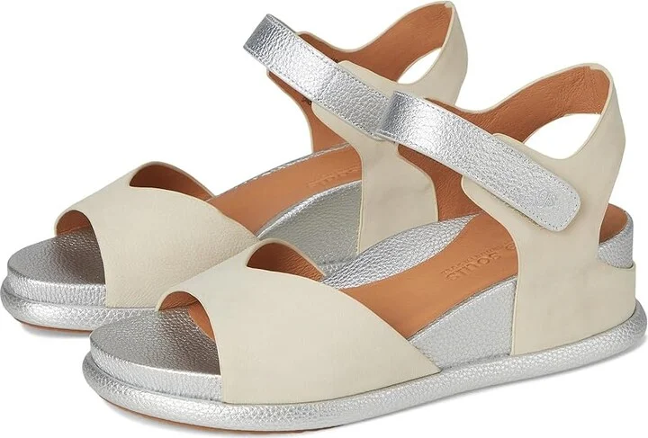 Gentle Souls by Kenneth Cole Jalleen Women's Dress Sandals Stone Nubuck : 9 M, Leather