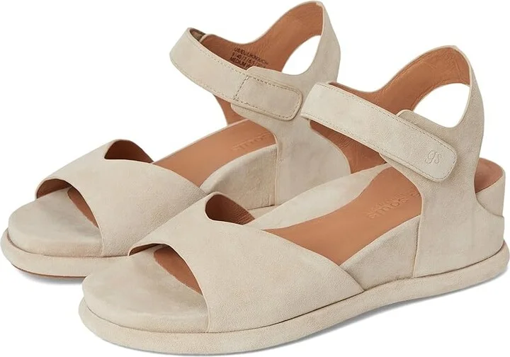 Gentle Souls by Kenneth Cole Jalleen Women's Dress Sandals Taupe Suede : 7 M, Leather