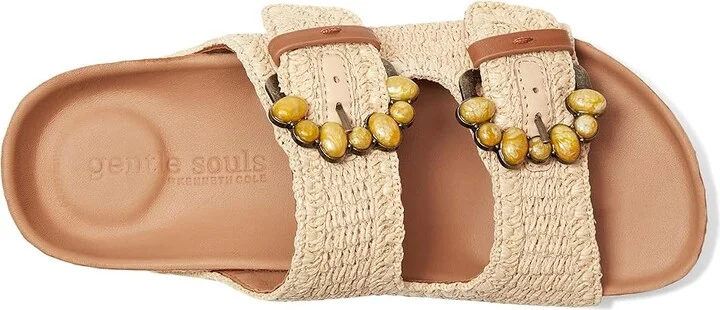 Gentle Souls by Kenneth Cole Kendall Women's Dress Sandals Natural Raffia : 9.5 M - Image 2