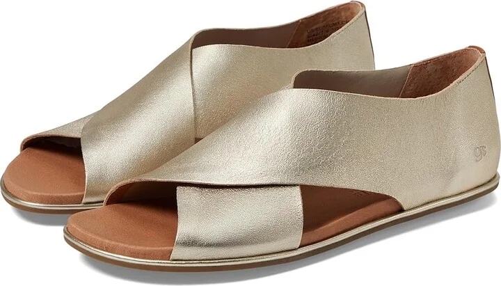 Gentle Souls by Kenneth Cole Laniey Women's Sandals Champagne Leather : 7.5 M