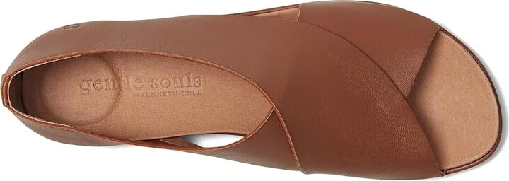 Gentle Souls by Kenneth Cole Laniey Women's Sandals Luggage : 6 M, Leather - Image 2