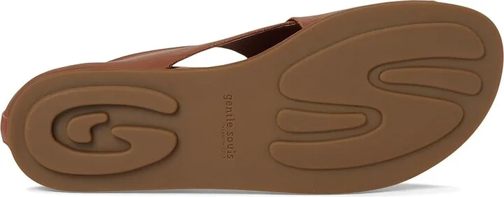 Gentle Souls by Kenneth Cole Laniey Women's Sandals Luggage : 6 M, Leather - Image 3
