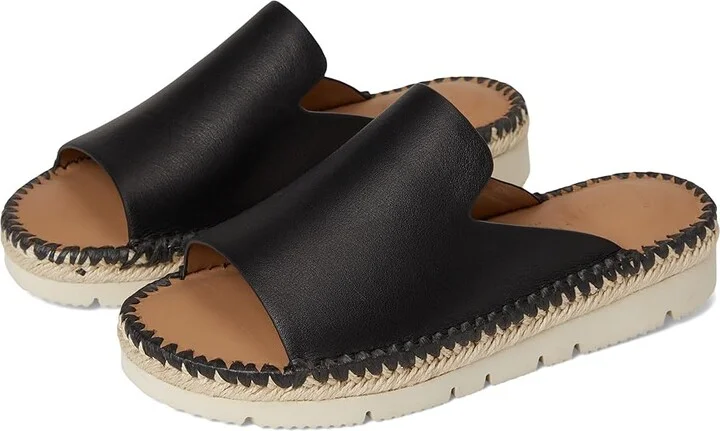 Gentle Souls by Kenneth Cole Leilani Women's Dress Sandals Black Leather : 6.5 M