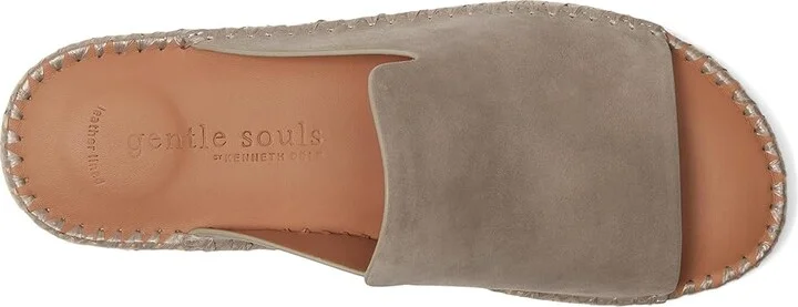 Gentle Souls by Kenneth Cole Leilani Women's Dress Sandals Dark Taupe Suede : 9.5 M, Leather - Image 2
