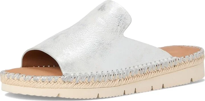 Gentle Souls by Kenneth Cole Leilani Women's Dress Sandals Silver Leather : 5.5 M - Image 5