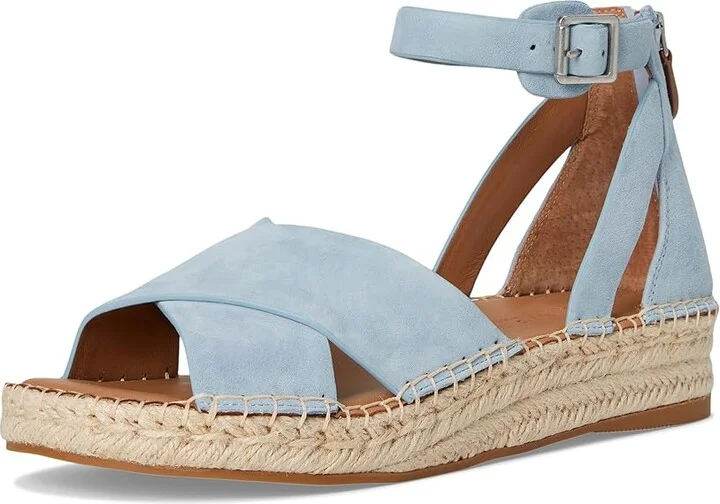 Gentle Souls by Kenneth Cole Leon Women's Dress Sandals Ashley Blue Suede : 7.5 M, Leather - Image 5
