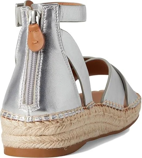 Gentle Souls by Kenneth Cole Leon Women's Dress Sandals Silver Leather : 9 M - Image 4