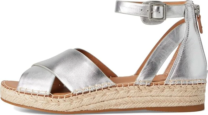 Gentle Souls by Kenneth Cole Leon Women's Dress Sandals Silver Leather : 9 M - Image 6