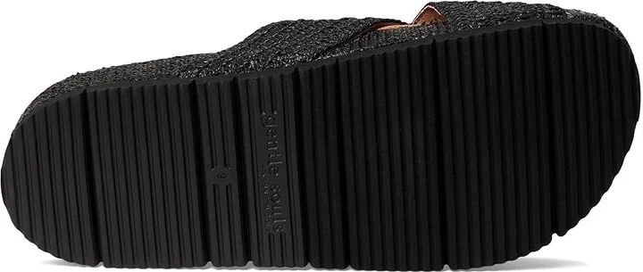 Gentle Souls by Kenneth Cole Louisa Women's Dress Sandals Black Raffia : 8 M, Leather - Image 3