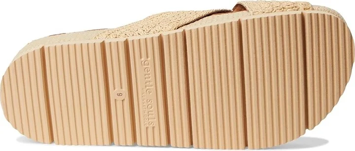 Gentle Souls by Kenneth Cole Louisa Women's Dress Sandals Natural Raffia : 11 M, Leather - Image 3