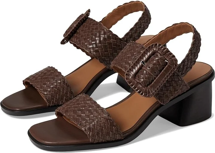 Gentle Souls by Kenneth Cole Madylyn Women's Sandals Chocolate Leather : 8 M