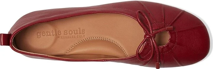 Gentle Souls by Kenneth Cole Marilyn Women's Flat Shoes Rio Red Leather : 8.5 M, Leather/Rubber - Image 2