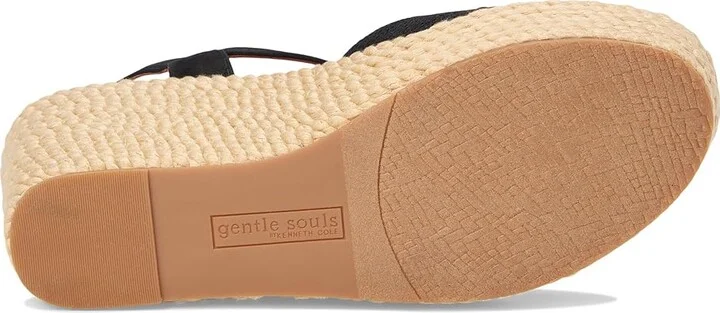 Gentle Souls by Kenneth Cole Nola Women's Dress Sandals Black Fabric : 6.5 M, Leather/Rubber - Image 3