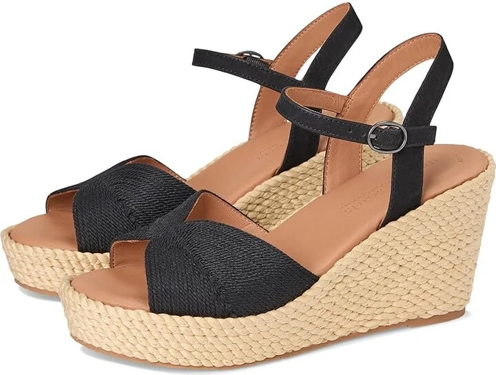Gentle Souls by Kenneth Cole Nola Women's Dress Sandals Black Fabric : 6.5 M, Leather/Rubber