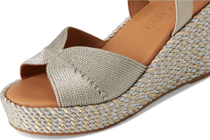 Gentle Souls by Kenneth Cole Nola Women's Dress Sandals Stone Fabric : 10 M, Leather/Rubber - Image 7
