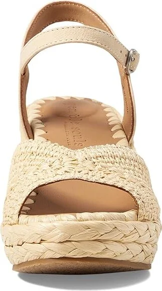 Gentle Souls by Kenneth Cole Nomi Raffia Women's Sandals Natural Raffia : 10 M, Leather/Rubber - Image 2