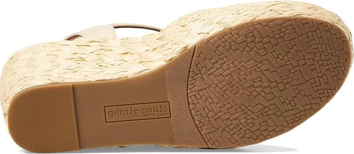Gentle Souls by Kenneth Cole Nomi Raffia Women's Sandals Natural Raffia : 10 M, Leather/Rubber - Image 3