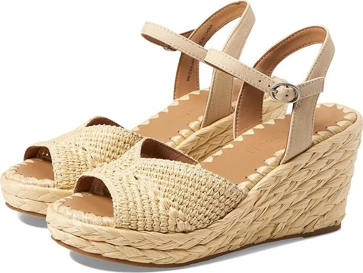 Gentle Souls by Kenneth Cole Nomi Raffia Women's Sandals Natural Raffia : 10 M, Leather/Rubber