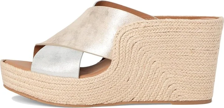 Gentle Souls by Kenneth Cole Porto Women's Dress Sandals Silver/Gold Leather : 10 M, Leather/Rubber - Image 6