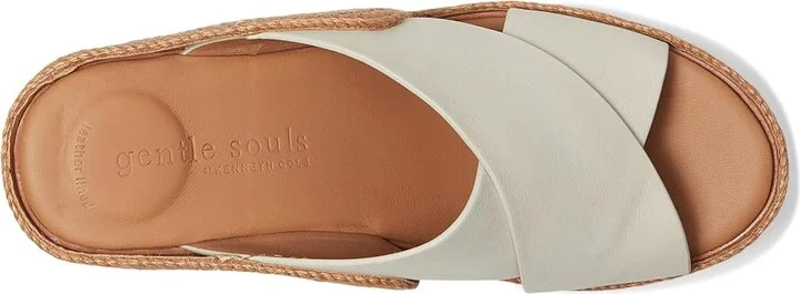 Gentle Souls by Kenneth Cole Porto Women's Dress Sandals Stone Nubuck : 6.5 M, Leather/Rubber - Image 2