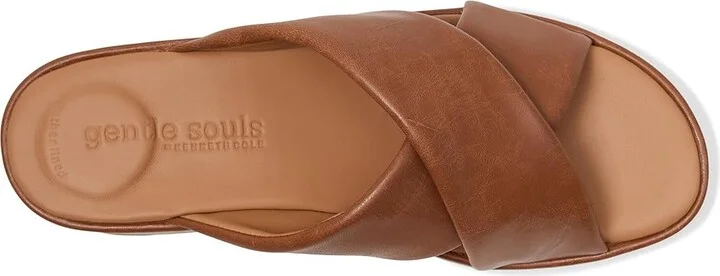 Gentle Souls by Kenneth Cole River Women's Dress Sandals Luggage Leather : 6.5 M - Image 2