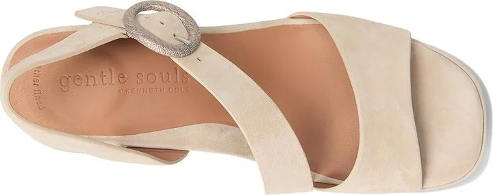 Gentle Souls by Kenneth Cole Roma Women's Dress Sandals Light Taupe Suede : 9.5 M, Leather - Image 2