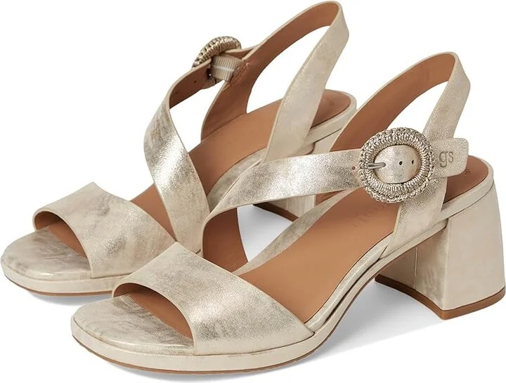 Gentle Souls by Kenneth Cole Roma Women's Dress Sandals Soft Gold Leather : 11 M
