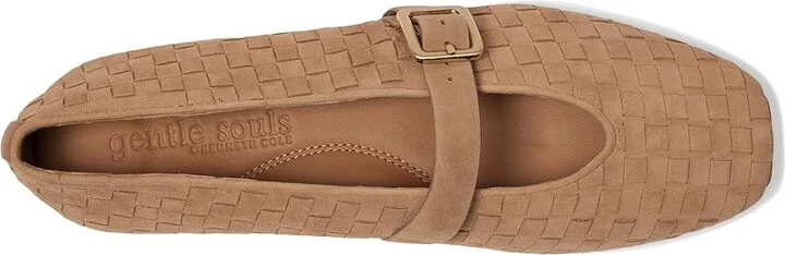 Gentle Souls by Kenneth Cole Winifred Women's Slip-on Dress Shoes Camel Suede : 7.5 M - Image 2