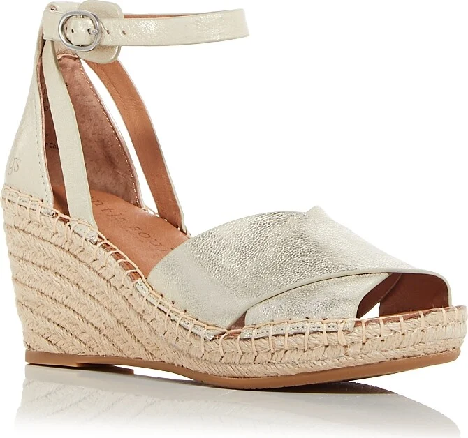 Gentle Souls by Kenneth Cole Women's Charli Ankle Strap Espadrille Wedge Sandals