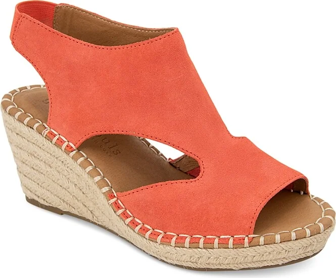 Gentle Souls by Kenneth Cole Women's Cody Slingback Espadrille Wedge Sandals