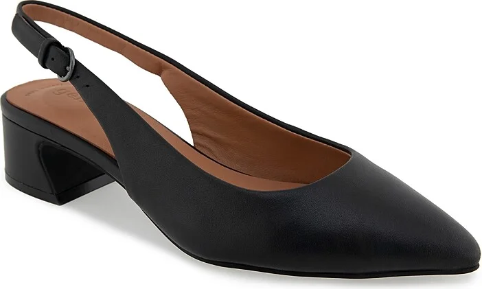 Gentle Souls by Kenneth Cole Women's Georgia Pointed Toe Slingback Block Heel Pumps