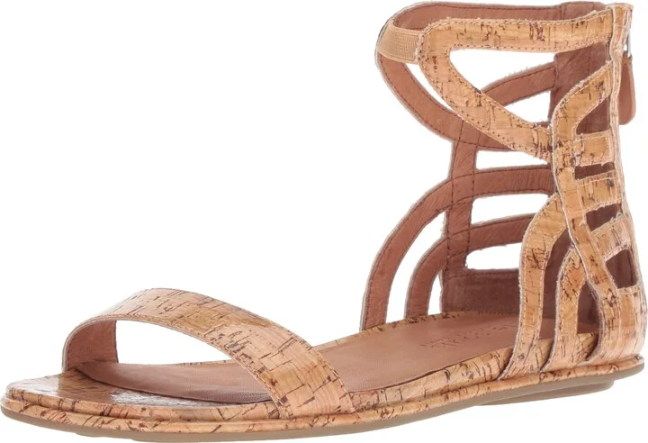 Gentle Souls by Kenneth Cole Women's Larisa Flat Sandal with Gladiator Ankle Straps