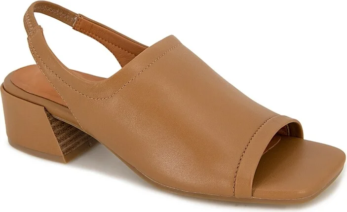 Gentle Souls by Kenneth Cole Women's Penny Square Toe Block Heel Slingback Sandals