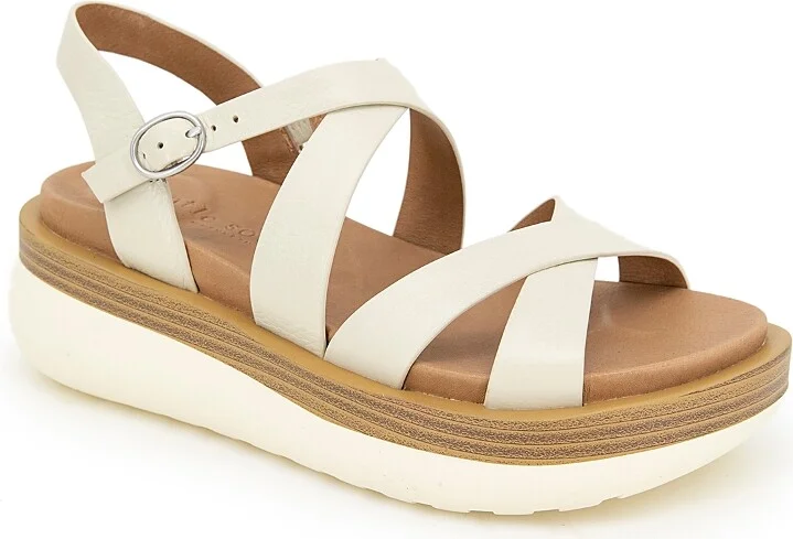 Gentle Souls by Kenneth Cole Women's Rebha Crossover Strap Platform Sandals