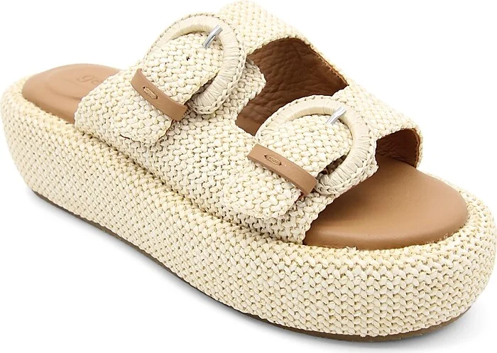 Gentle Souls by Kenneth Cole Women's Theresa Double Buckle Platform Sandals