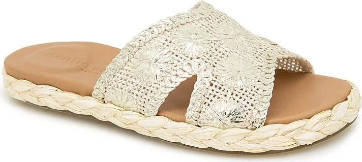 Gentle Souls by Kenneth Cole Women's Tristan Woven Slide Sandals