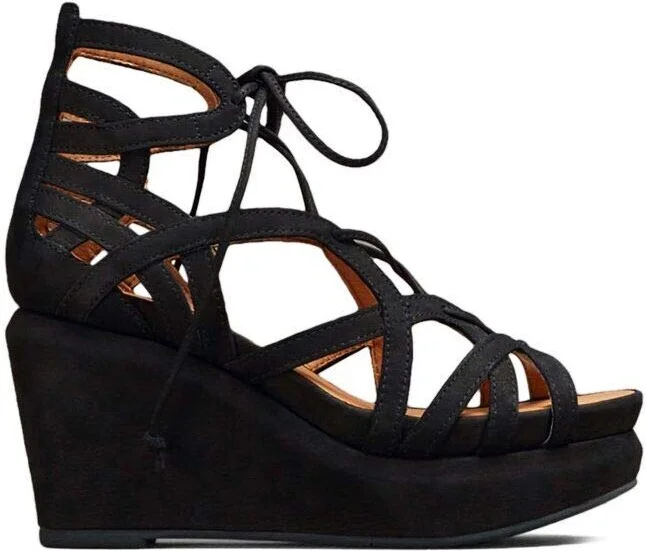 Gentle Souls by Kenneth Cole Women's Women's Joy Wedge Sandal with Ghillie Detail