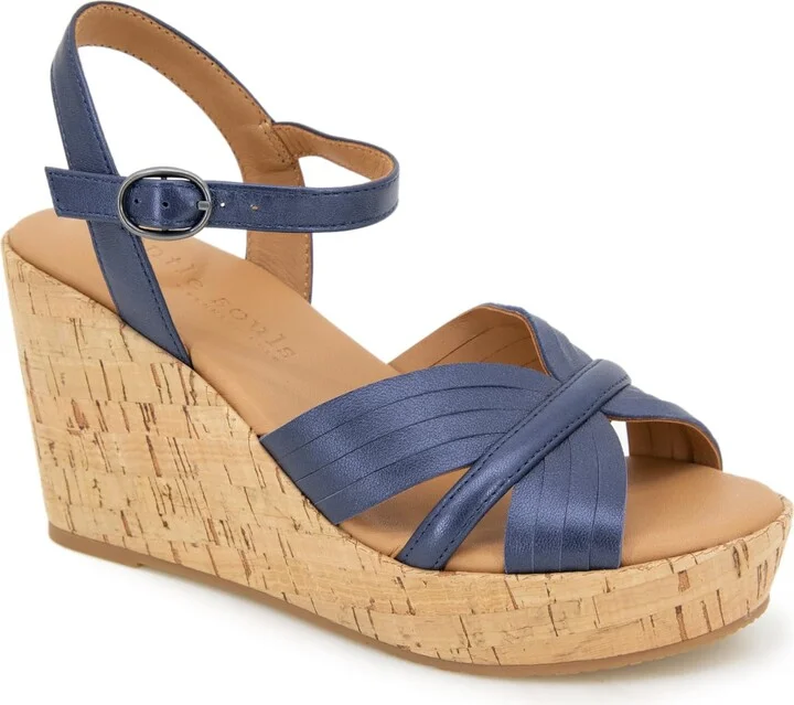 Navy Metallic Cork
