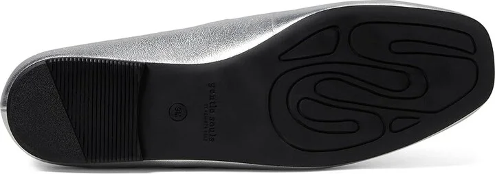 Gentle Souls by Kenneth Cole Wynona Women's Flat Shoes Silver Leather : 8.5 M - Image 3